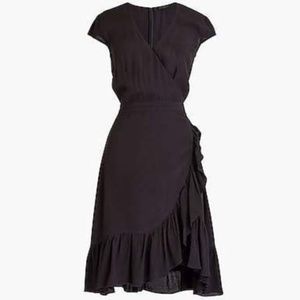 J. Crew Faux Wrap Mini Dress in Drapey Crepe - 10T Tall
